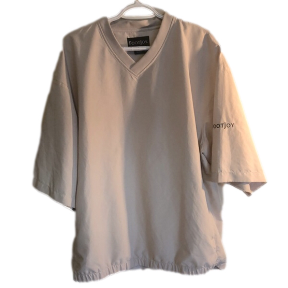 Men’s XL Footjoy light tan 100% polyester golf/casual shirt